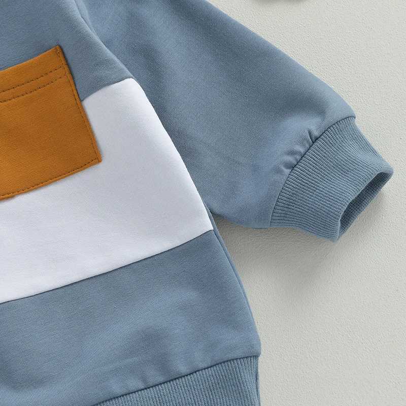 Clothing Sets Newborn 0-3 Years Baby Boy Suit 2PCS Clothes Contrast Color Sweatshirt + Long Pant Set Sport Casual Autumn Outfit Clothing OVYV