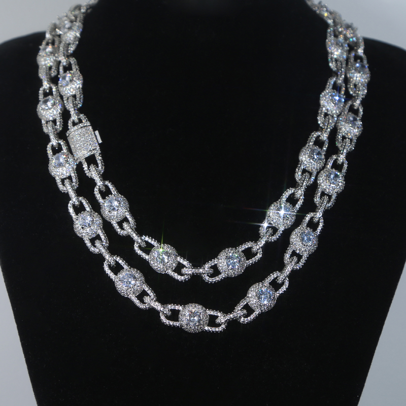 Iced Out Cuban k Chain Necklace | 5A CZ Bg Full Paved Rock Punk Hip Hop Jewelry