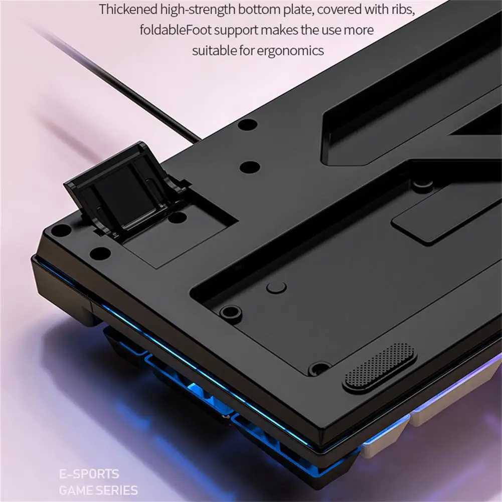 K500 Gaming keyboard 104 Keys Wired Gaming keyboard Backlit Mechanical Desktop Computer Keyboard for Desktop Laptop PC GamersM240715