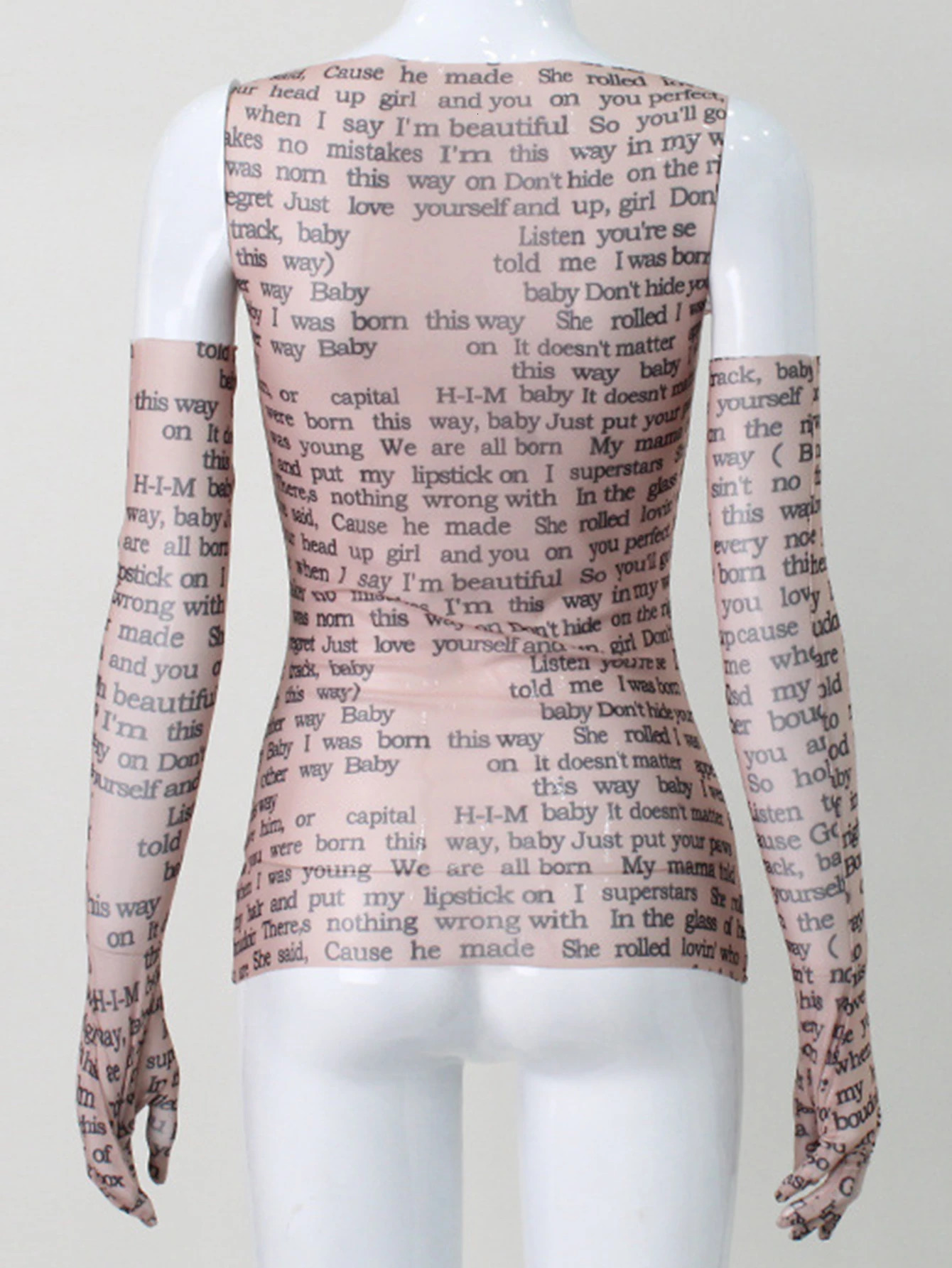 Sexy see through letter print crop top summer y2k top women clothes long sleeve tees cropped tops camisas tshirt womans clothing 240710