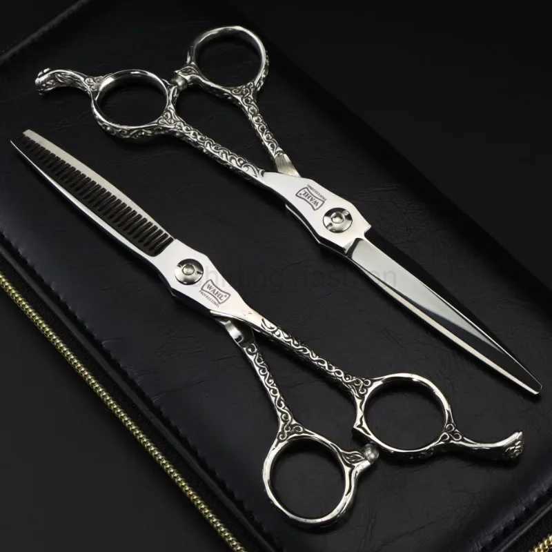 Professional Japan 440c Bearing hair scissors cutting barber haircut thinning shears hairdresser scissorsCL240715