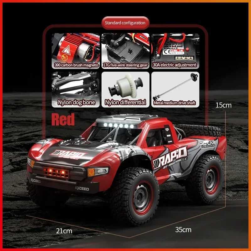 Rc Car Off Road 4x4 50km/h or 70km/h High Speed Brushless Motor Monster Truck 1/16 Desert/Snow Racing Drift Cars Toys for BoysM240715