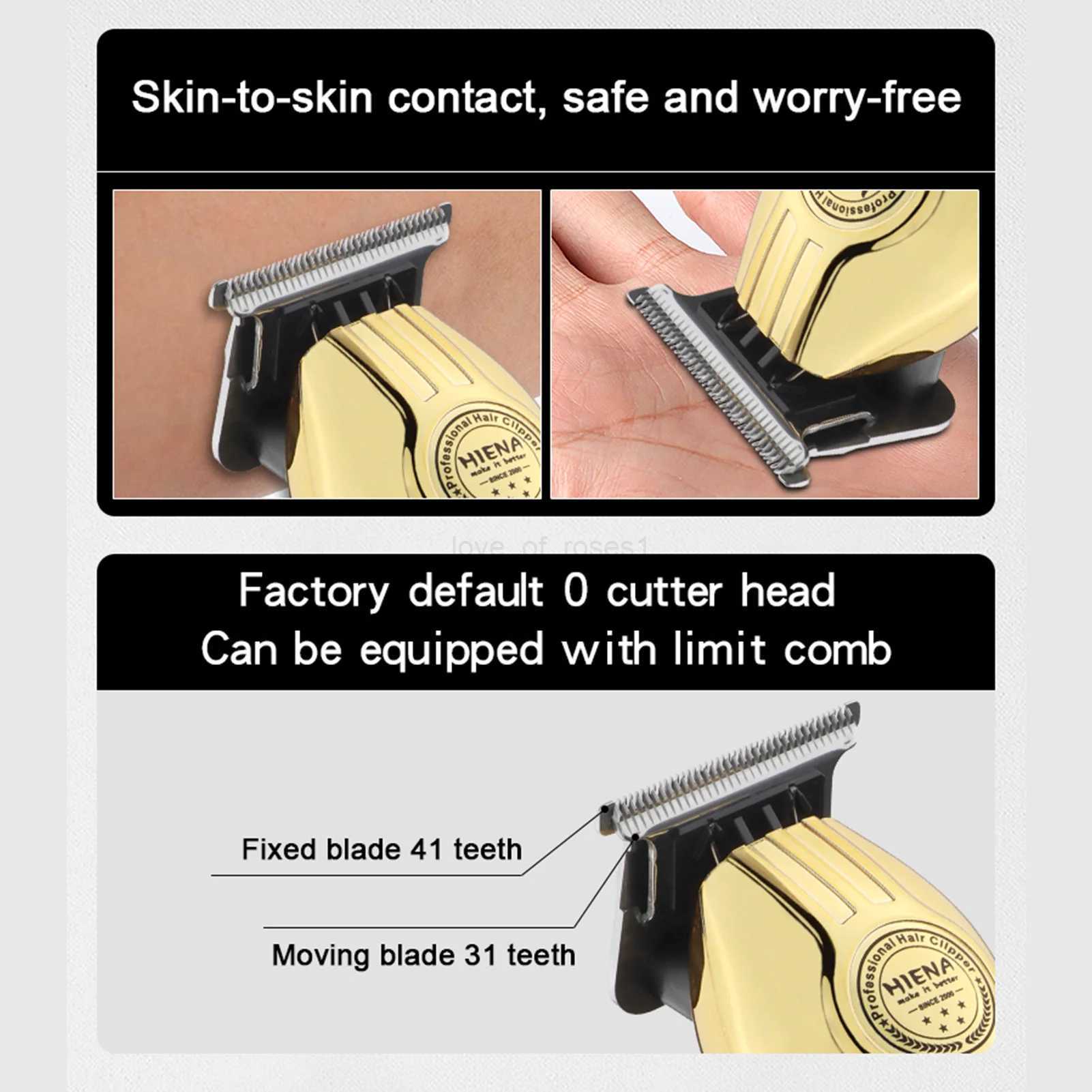 HIENA Hair Clippers professional barber machines Electric Hair Trimmer Precision Steel Hair cutting machine applianceM240715