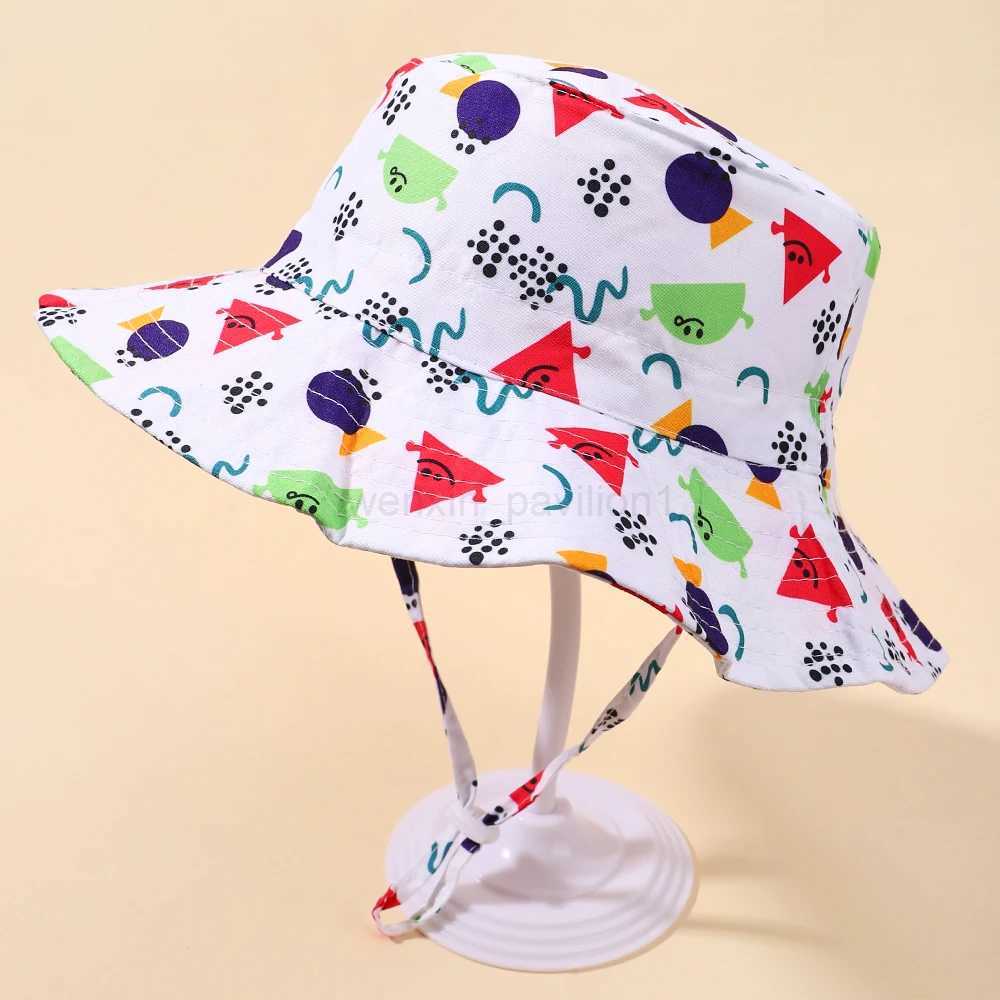 Baby Sun Cap Baby Sun Hat For Girls and Boys Vacation Outdoor Neck Ear Cover Anti UV Kids Beach Caps Bucket Cap 3-8 Years GiftXJ240715