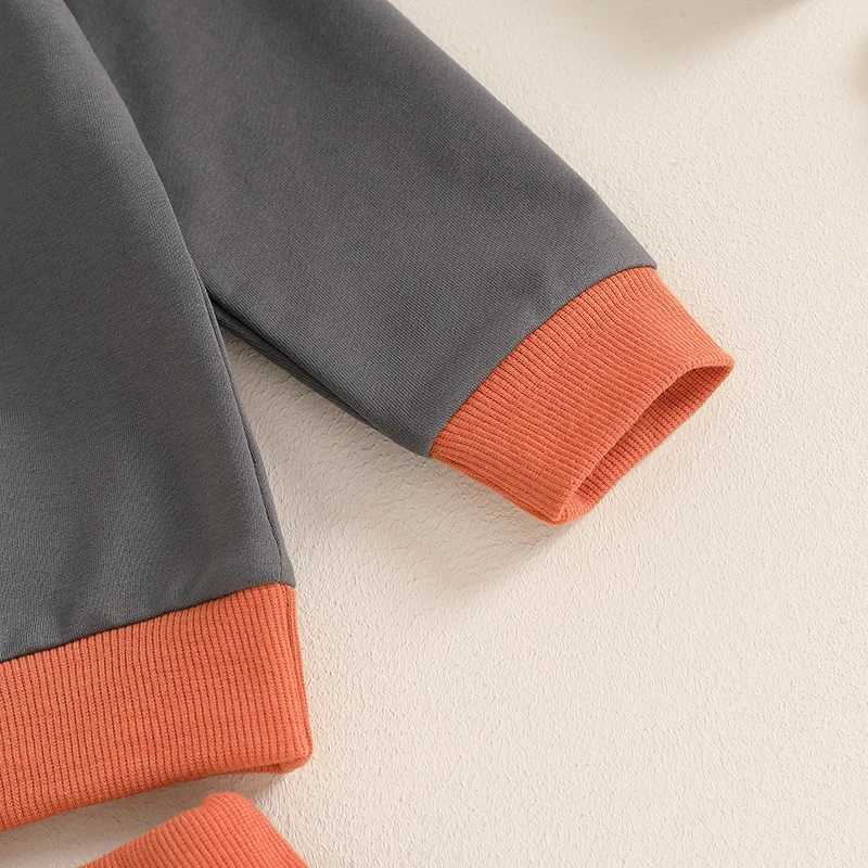 Clothing Sets Baby Boys Clothes Sets Contrast Color Long Sleeve Casual Sweatshirt+Drstring Pants 2pcs Kids Clothes Sports Suit Autumn New