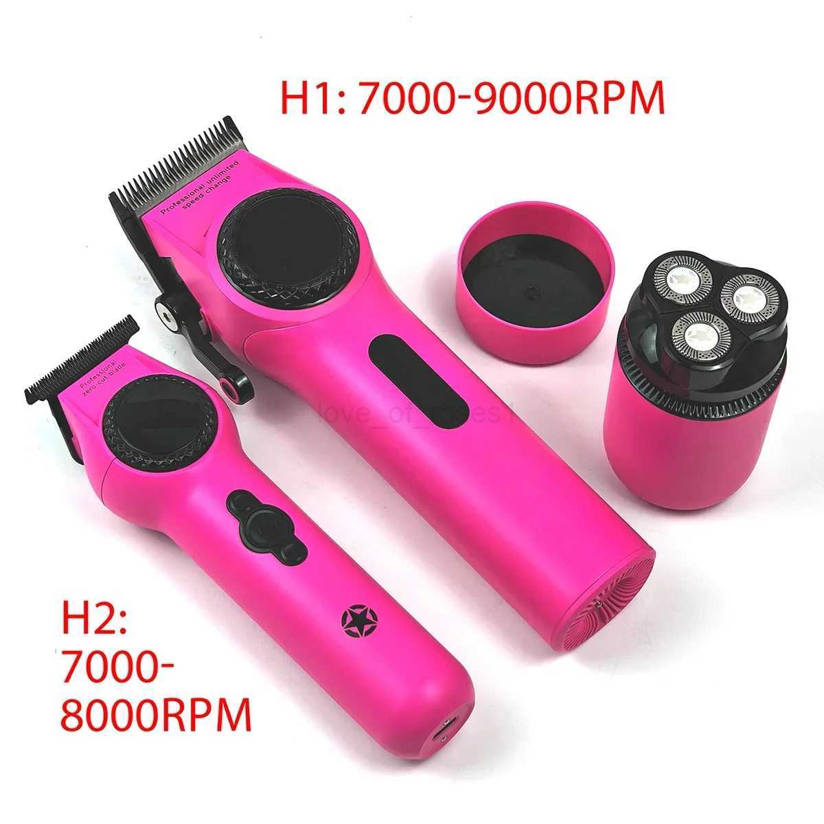 9000RPM High Quality 3 Piece Set Hair Trimmer Haircut Shaver 4600mAh 10W Professional Barber Electric Oil Head Hair Clipper SetM240715 S2562