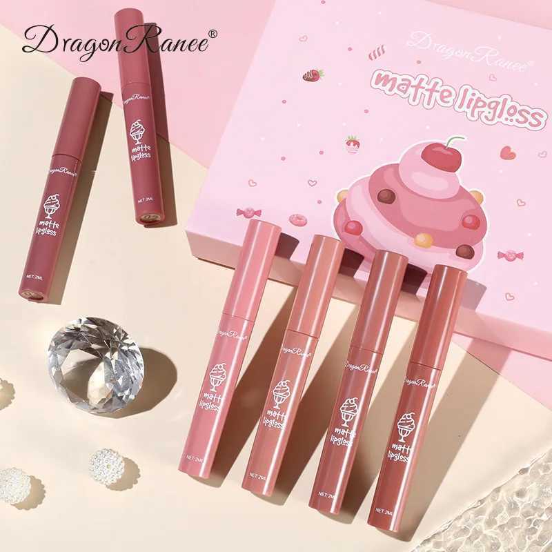 dragonranee 6 Lip Glaze Gift Set Matte Non-Stick Nude Complexion Lip Color Liquid Lipsticks zxx240715