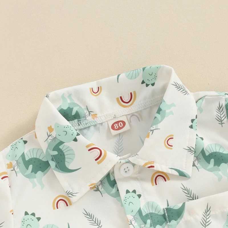 Clothing Sets 0-3Y Toddler Infant Kid Baby Boy Clothes Sets Short Sleeve Dinosaur/Car Print Shirt with Elastic Waist Shorts Summer Outfit