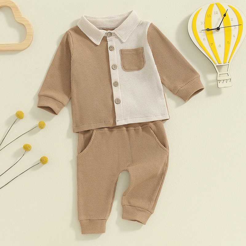 Clothing Sets 0-4Y Toddler Infant Newborn Baby Boy Clothes Set Classic Long Sleeve Contrast Color Shirt + Pants Casual Outfits Clothing H7ZQ