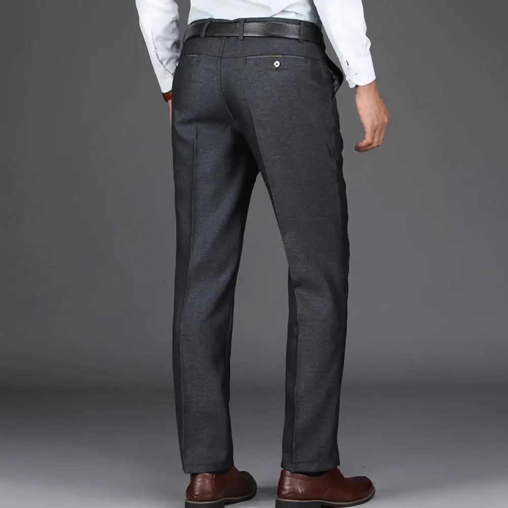 Stylish Men Pants Formal Groom Suit Pants Straight Zipper Male Suit Pants Match Shirt 240708