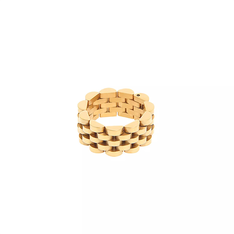 Hip Hop Wide Large Watch Chain Titanium Steel Ring for Couples Vintage high-quality light luxury Accessories Gift for Men/Women