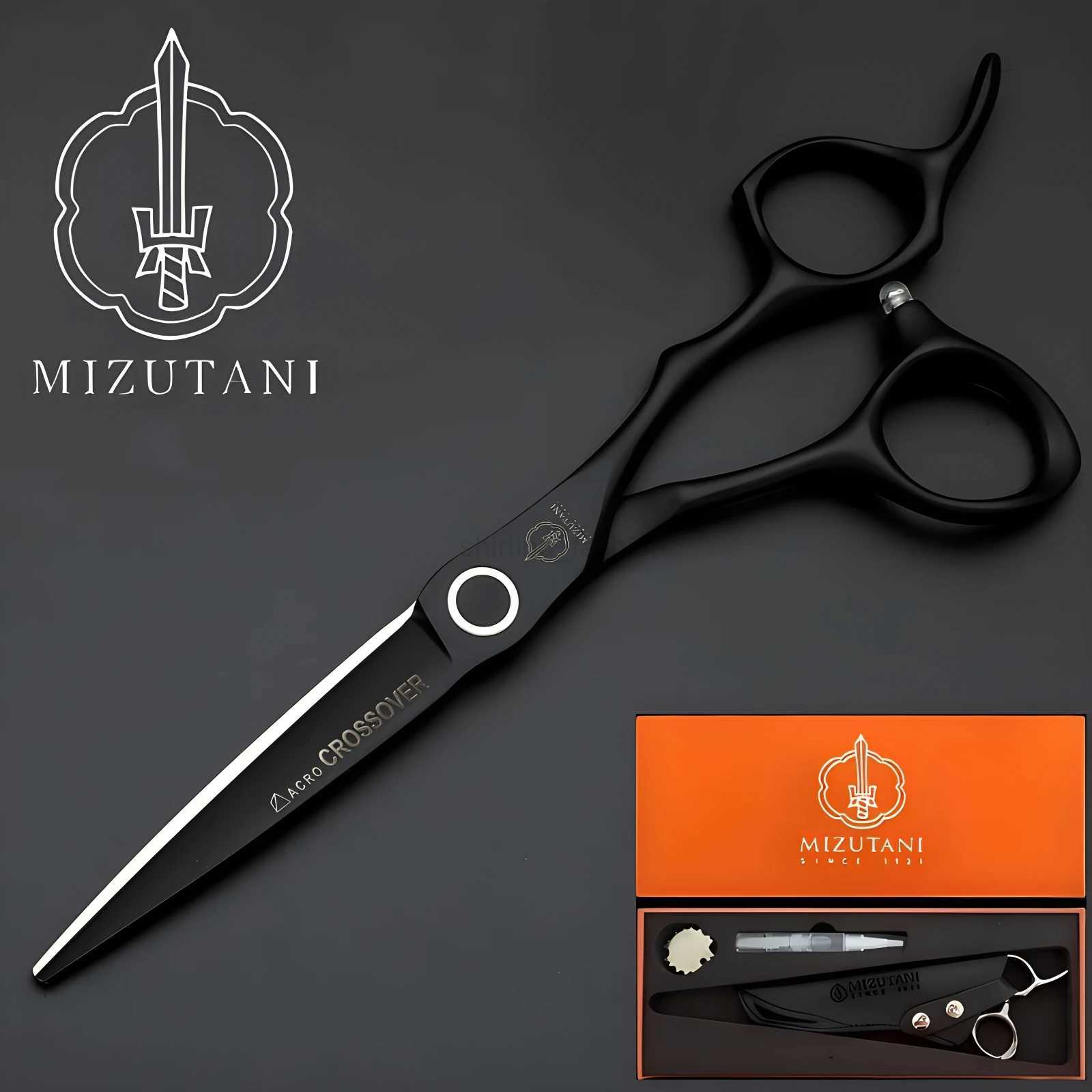 MIZUTANI barber scissors 6.2/6.7 inch VG10 material scissors Sharp and wear-resistant Barber professional hairdressing scissorsCL240715
