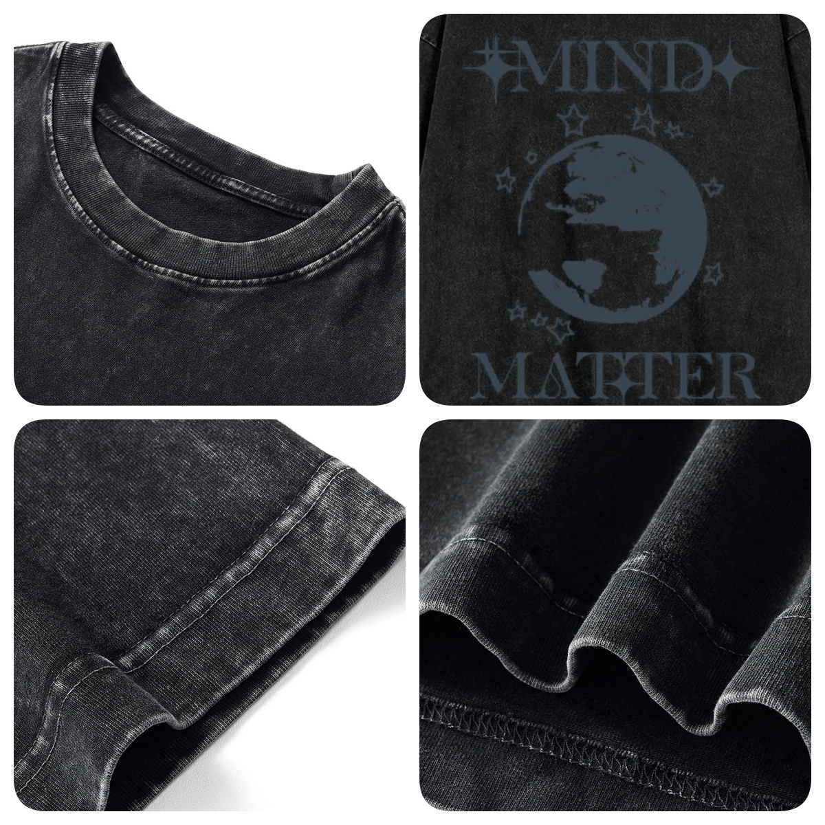 250G wax dyed American fashion brand distressed washed cotton short sleeved T-shirt 5718-P43 women's style