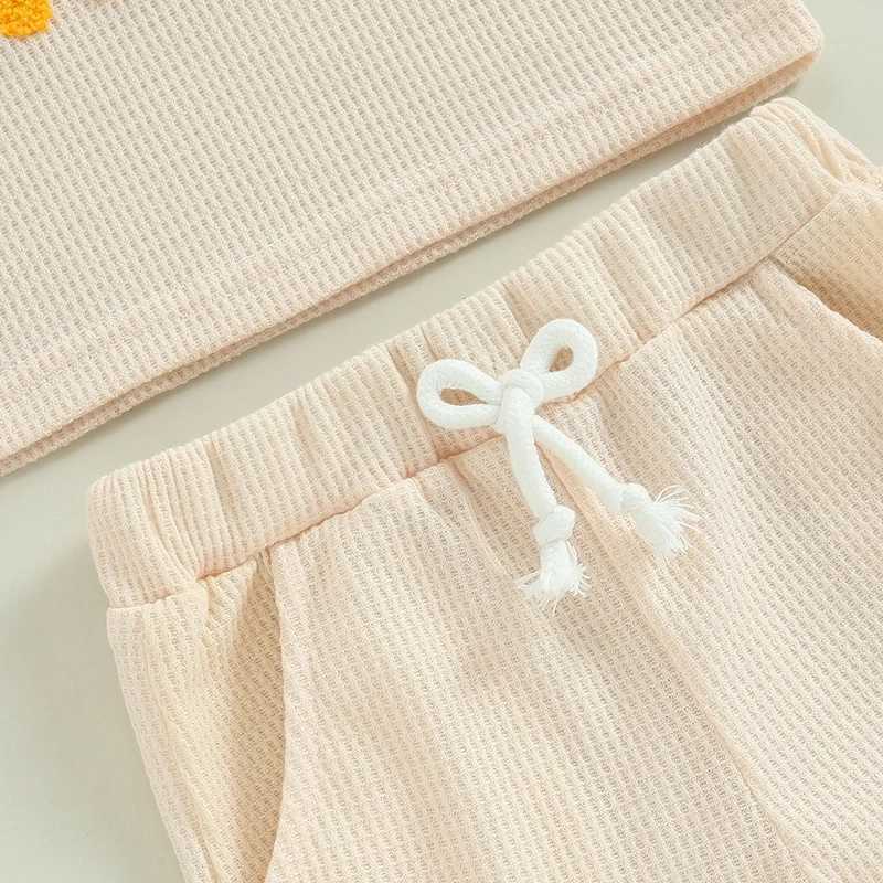 Clothing Sets 2024-04-09 Lioraitiin Toddler Boys Summer Outfits Colorful Fuzzy Letter Embroidery Short Sleeve T-Shirt Waffle Tops Shorts Set