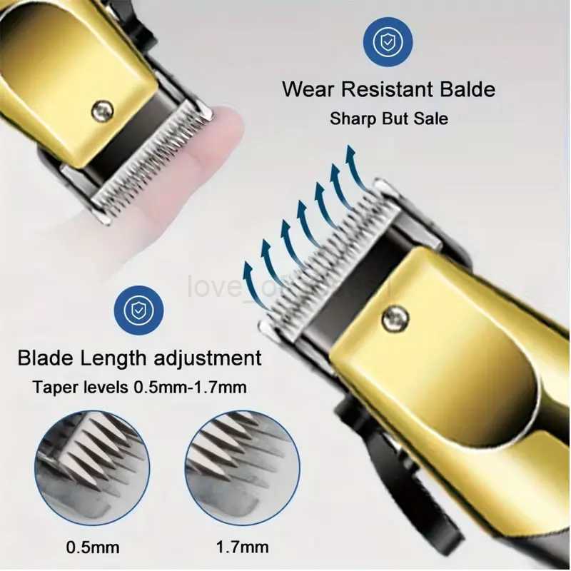Hair Clippers for Men T Liners Hair Trimmer Set Men Professional Cordless Rechargeable Barber Hair Cutting Kit with LED DisplayM240715