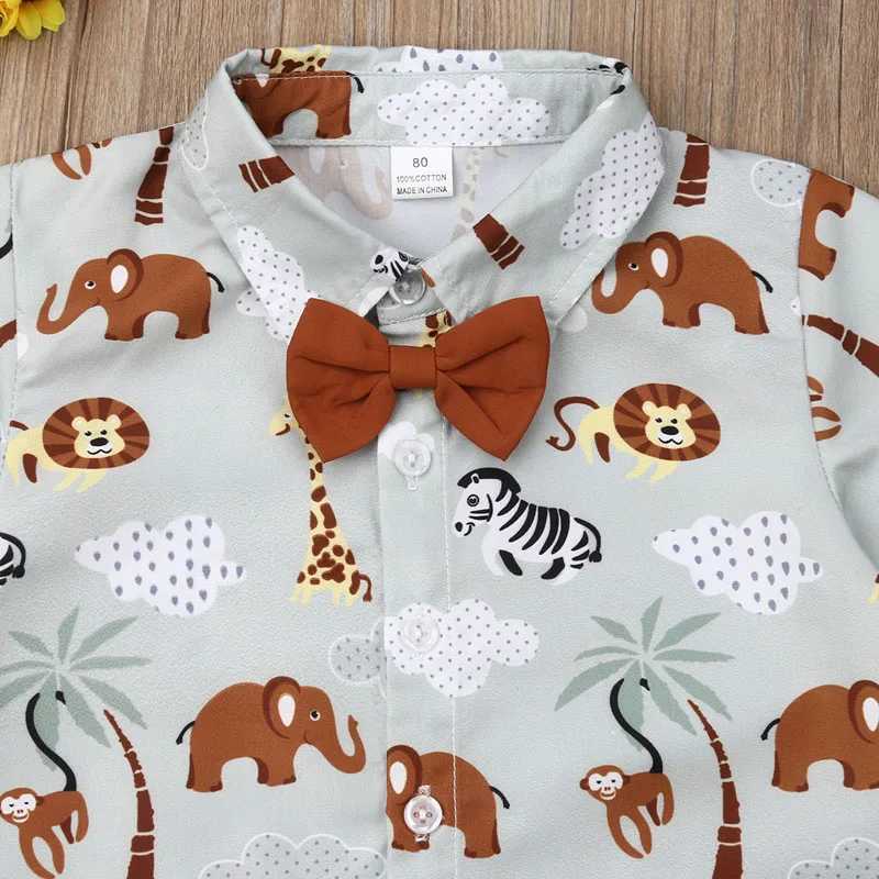 Clothing Sets Pudcoco US Stock Summer Toddler Baby Kids Boy 1-6T Formal Clothing Set Shirt Tops+Pants Gentleman Outfits Clothes 2PCS Set