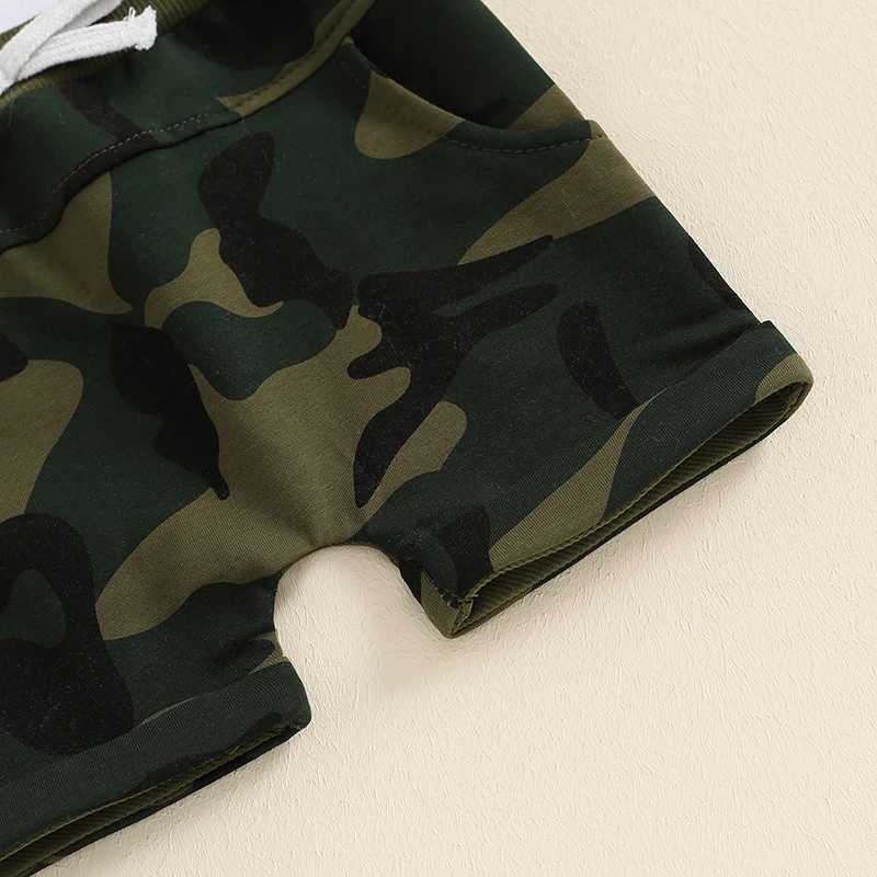 Clothing Sets 2Pcs Baby Boy Summer Outfit Clothing Set Cotton Casual Short Sleeve Letters Print T-shirt with Camouflage Shorts Set For Toddler