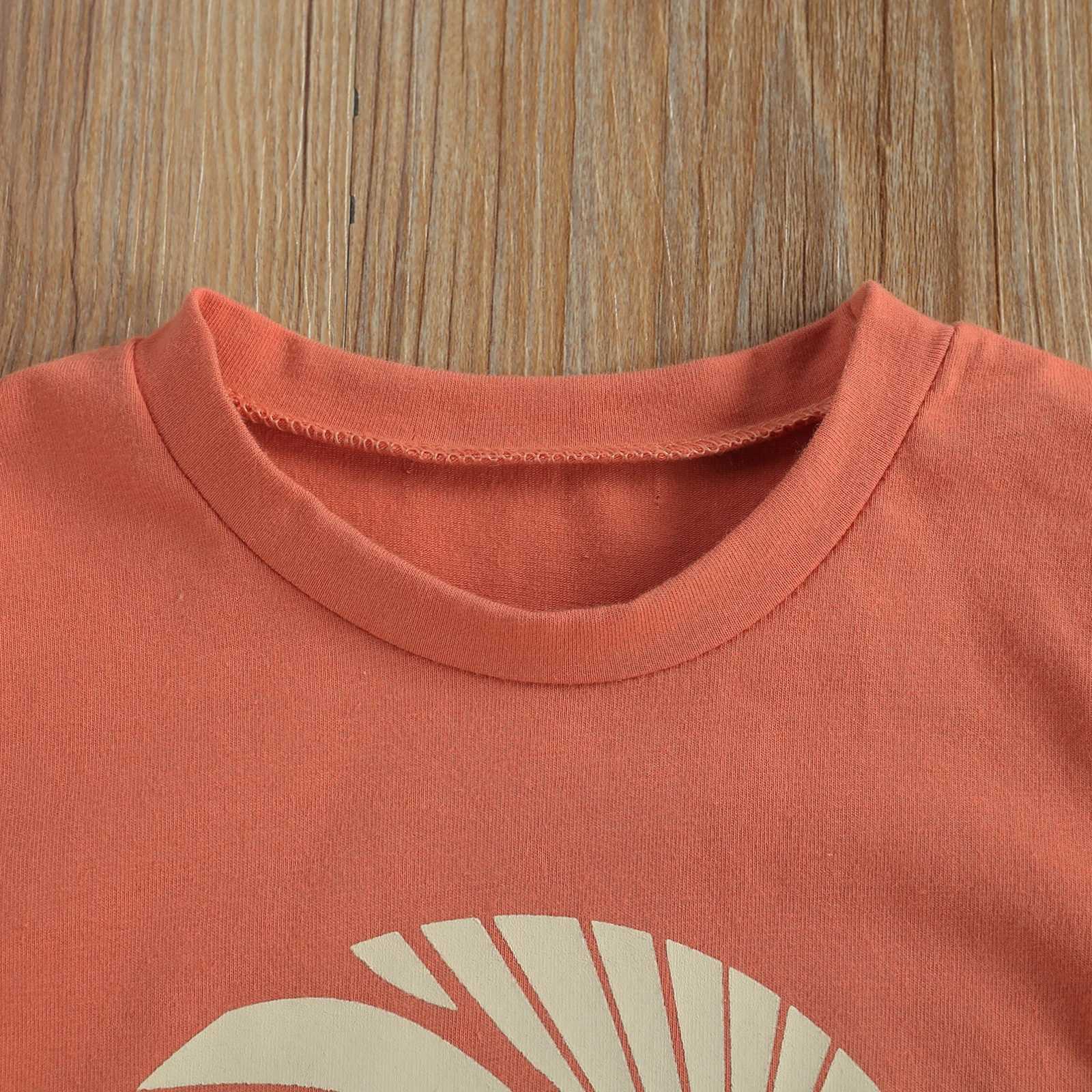 Clothing Sets lioraitiin 0-4Years Toddler Baby Boy Girl Pattern Printing Two-pieces Set Infant Short Sleeve Tops + High Waist Short Pants Set