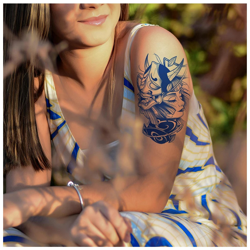 tattoo stickers Temporary tattoos man long-lasting sex geisha wife woman waterproof on neck feet adult semi-permanent 240712