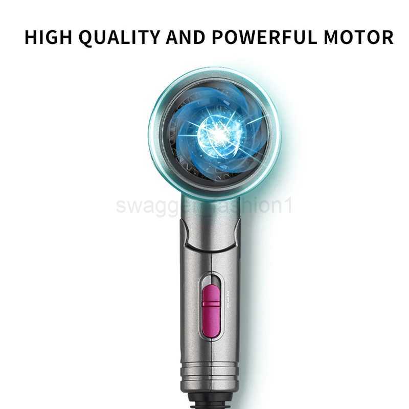 Portable Mini Hair Dryer Foldable Anion Blow Dryer Metal Spray Paint 1200W Multi-Functional Lightweight Hair Tools for TravelB240715