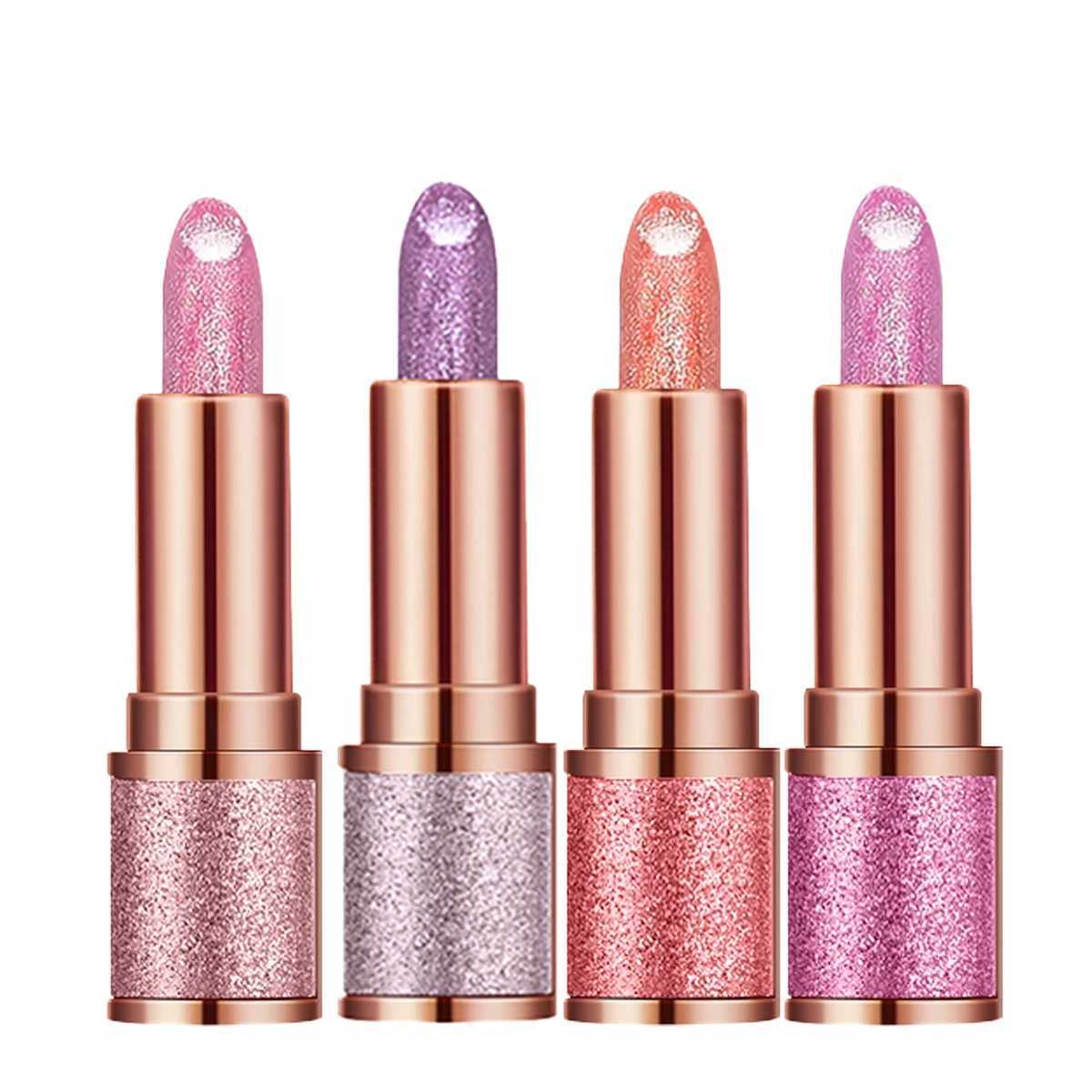 Sparkling lipstick moisturizing and plump lips shining lip gloss and lip stick long-lasting and dazzling lip makeup zxx240715