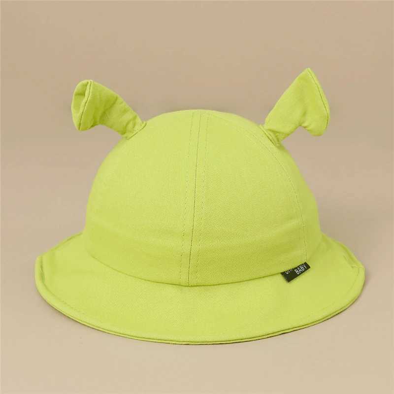 Neutral Monster Shrek Hat for Children Girls and Boys Halloween Hat Green Bucket Hat Party Fun Skeleton Bini Green Fishermans HatW240715