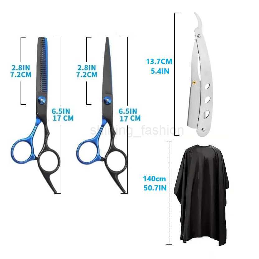 Hairdressing Scissors Set 6 Inch Hair Cutting Scissors Thinning Shears Hair Cutting Styling Accessories Tools Kit For Barber SCL240715