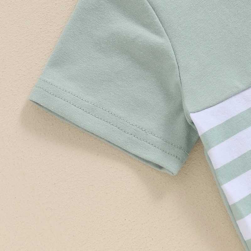 Clothing Sets Fashion Toddler Infant Kid Baby Boy Clothes Sets Short Sleeve Striped Tops and Drstring Shorts Summer Outifts Clothing