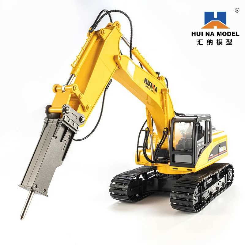 Huina New 3 in 1 Alloy Remote Controlled Truck Excavator RC Car Drill Ball Brabber Truck Toys Gift For Boys And GirlsM0715