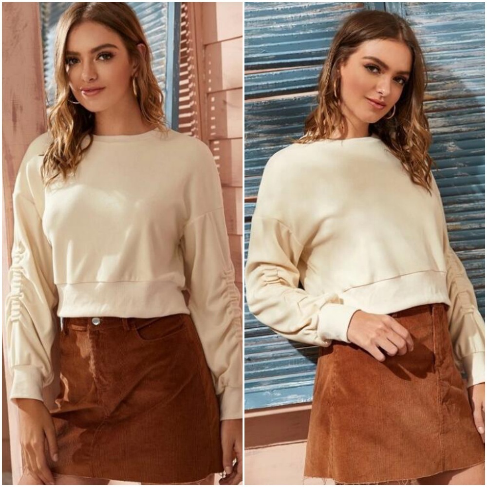 Female Hip Hop Long Sleeve Tee Shirts Casual Slim Streetwear Sports Fitness Quick Drying Women's Lace Plaid Street Activity Crop Tops2 Solid Turt