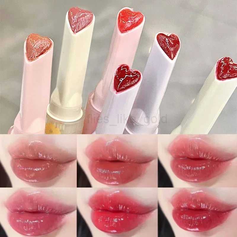 Transparent Lip Glaze Flower Honey Jelly Lipstick Pen Waterproof Non-stick Cup Heart-shaped Lip Gloss Korea Women Lips Makeup zxx240715