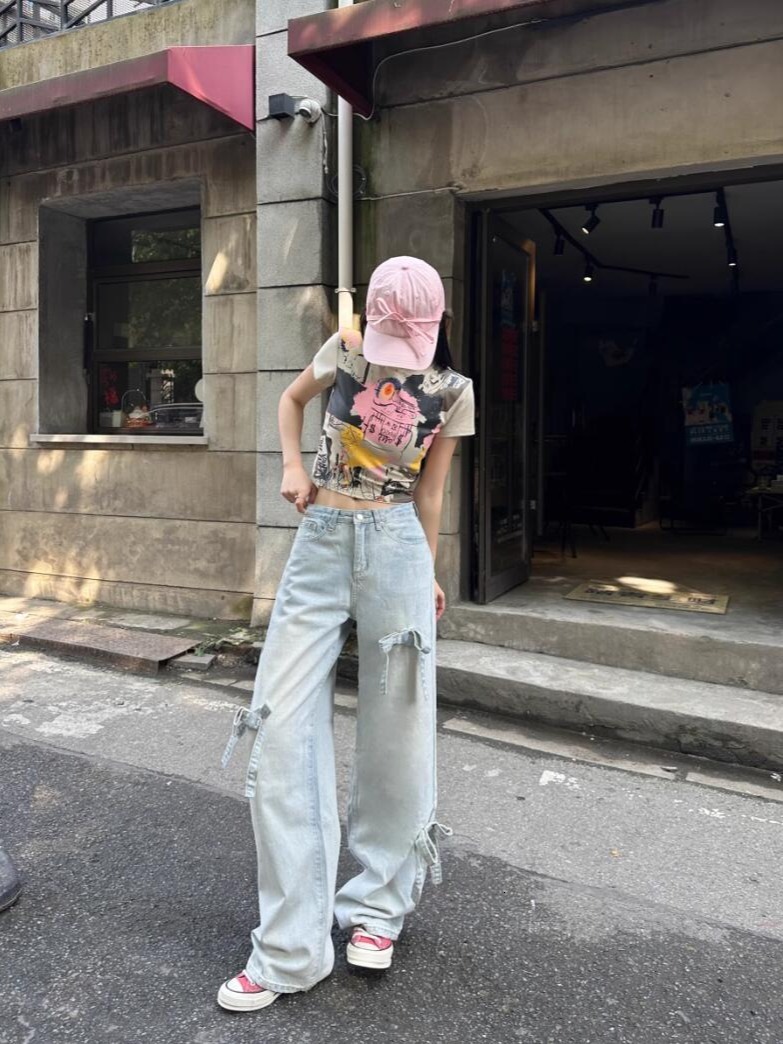 Jeans Womens Designer Trouser Legs Open Tight Ladies Fleece Thicken Warm Trousers Add Slimming Jean Pants Brand Women Clothing Embroidery Printing