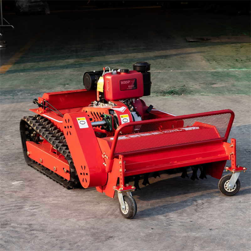Wholesale manufacturers all-terrain crawler remote control lawn mower HTM800 automatic home agricultural orchard weeder remote control grass breaker