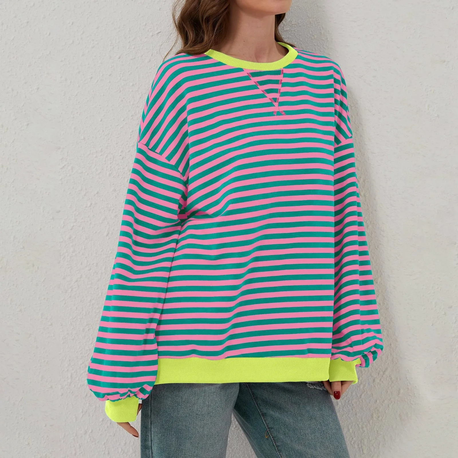 Long Sleeve T Shirt Women Cotton Womens Fashion Striped Turtleneck Tops 240712