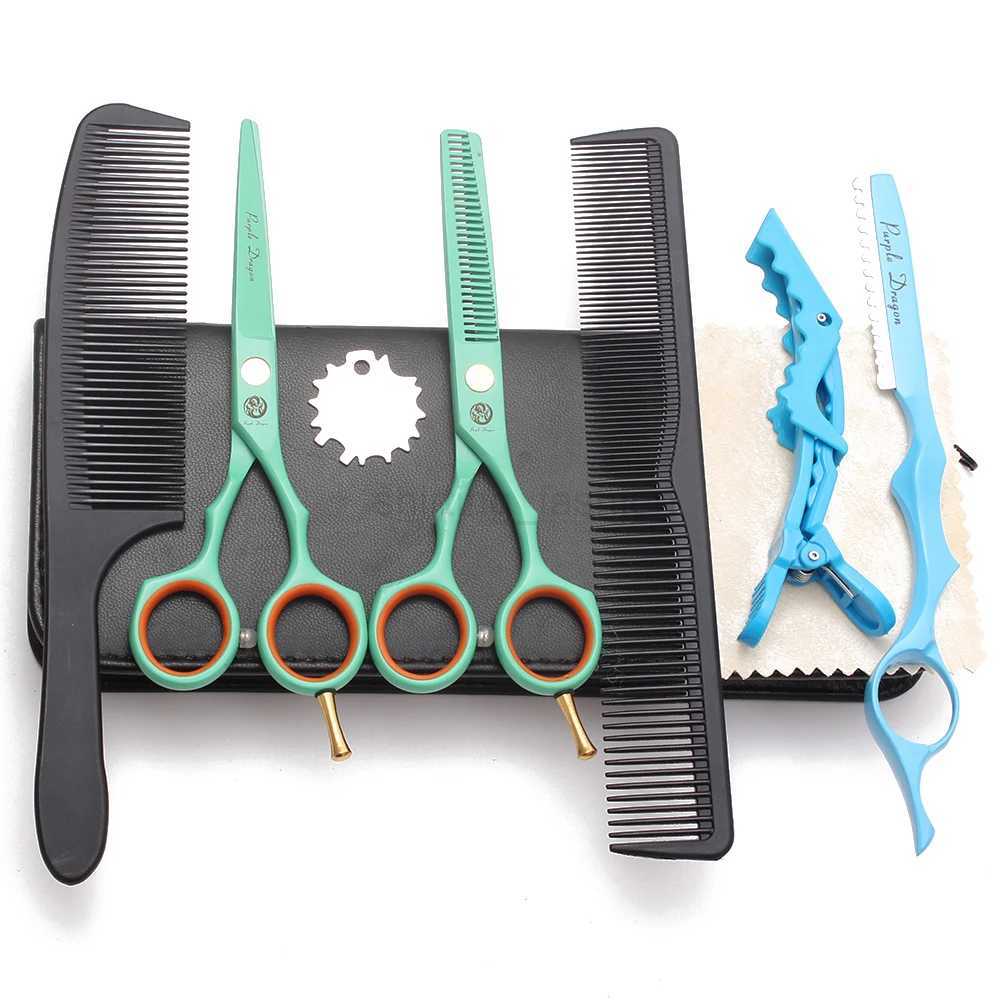Hairdressing Scissors 5.5 Japan Stainless Purple Dragon Professional Hair Scissors Cutting Shears Set Thinning Scissors Z1104CL240715