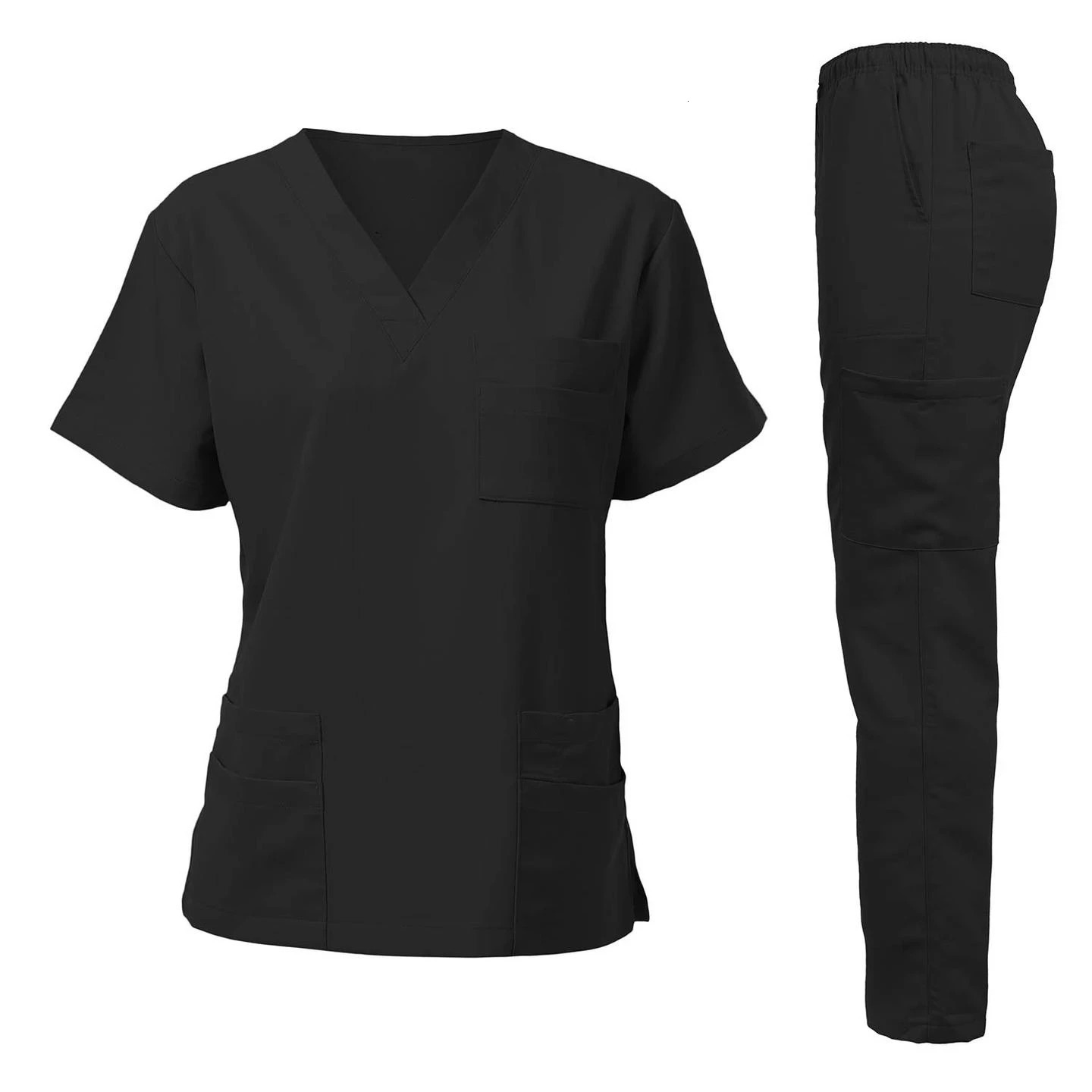 Beauty Salon Uniform Clothes Scrub Suit Uniformes Tshirts Short Sleeve Dhypocrate Work Clothes Nurse Blouses 240708
