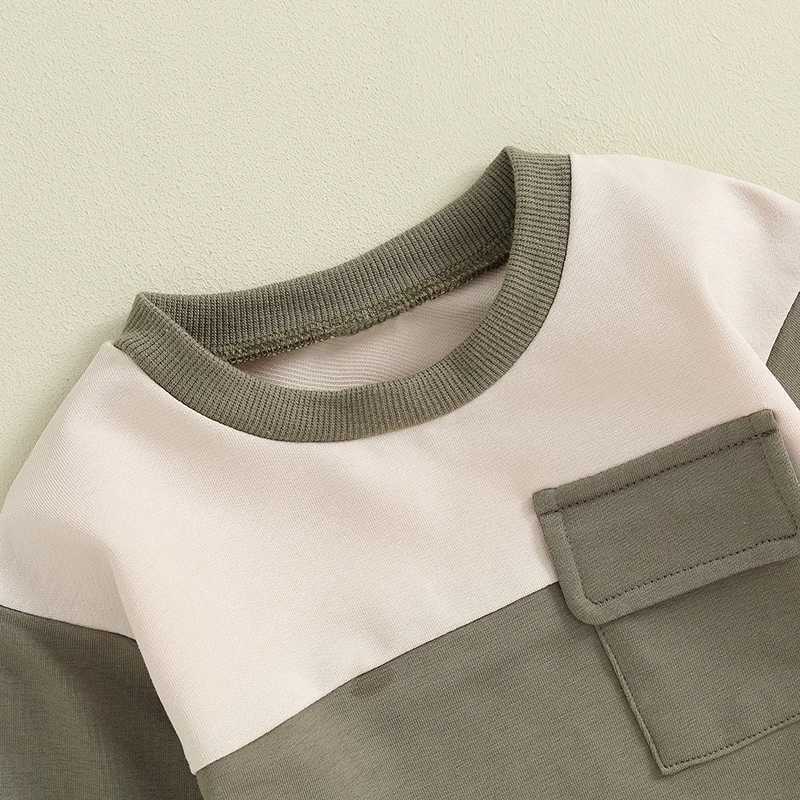 Clothing Sets Spring Autumn Baby Boys Clothes Contrast Color Sweatshirt Pants 2pcs/set Cotton Suits Children Clothing Toddler Brand Tracksuits