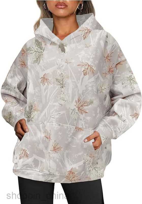 Women Hoodies Sweatshirts Autumn new women's camouflage hoodie with maple leaf print sports hoodie with pocket rest Woman jogging suit