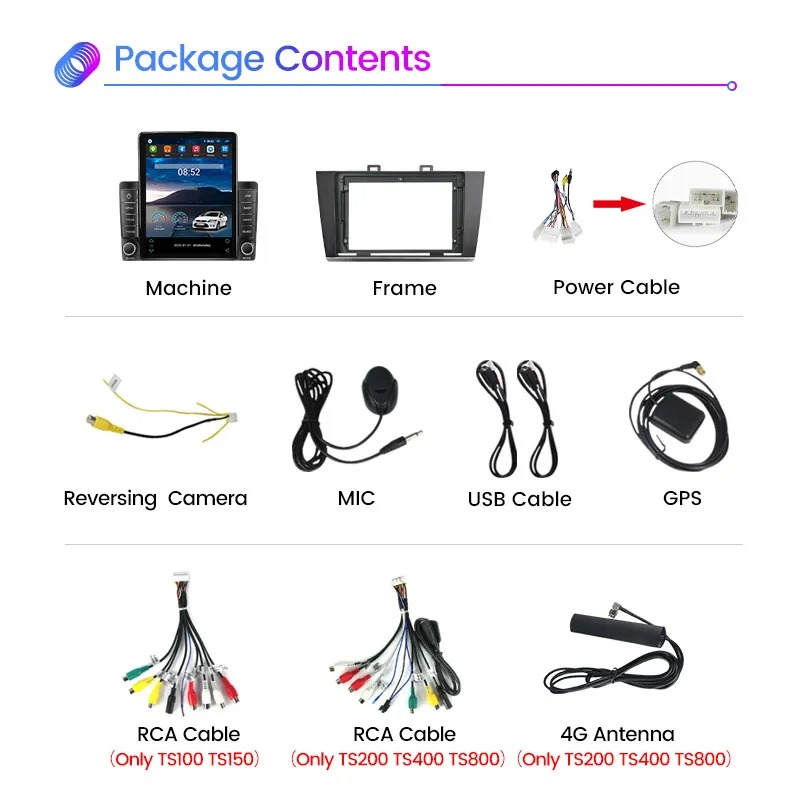 Carplay Player Android 13 Car Video Multimedia Radio Stereo for Subaru Outback Legacy 2015-2018 GPS Navigation Head Unit BT