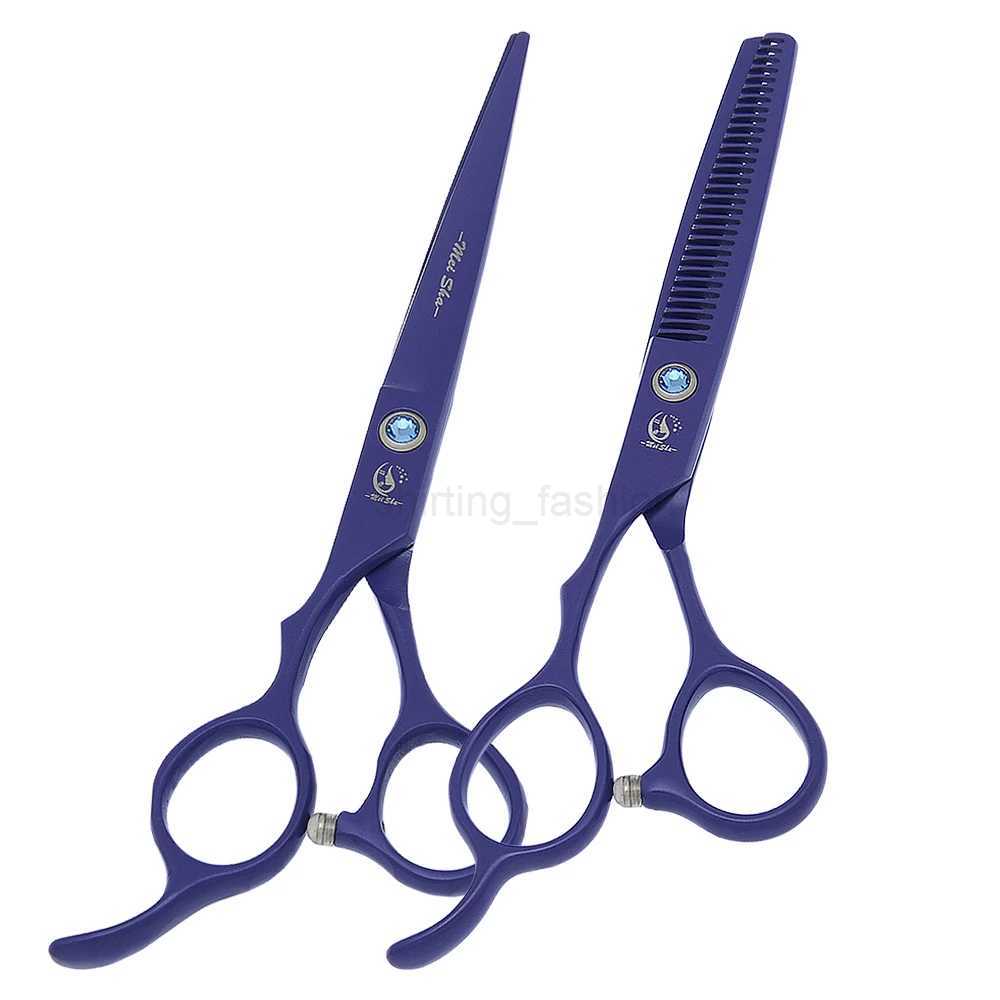 5.5 6.0 Left Handed Hair Cutting Scissors Hairdressing Thinning Shears Japan 440C Salon Barber Left-Handed Scissors Kit A0049ACL240715