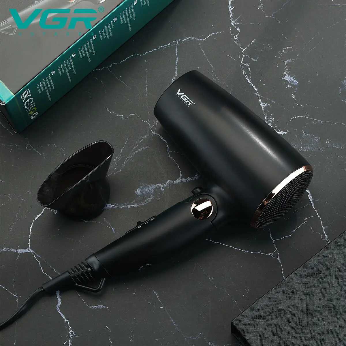 VGR Powerful Motor DC Mini Low Noise Professional Fast Dry Electric Travel Hair Blow Dryer with Foldable HandleB240715