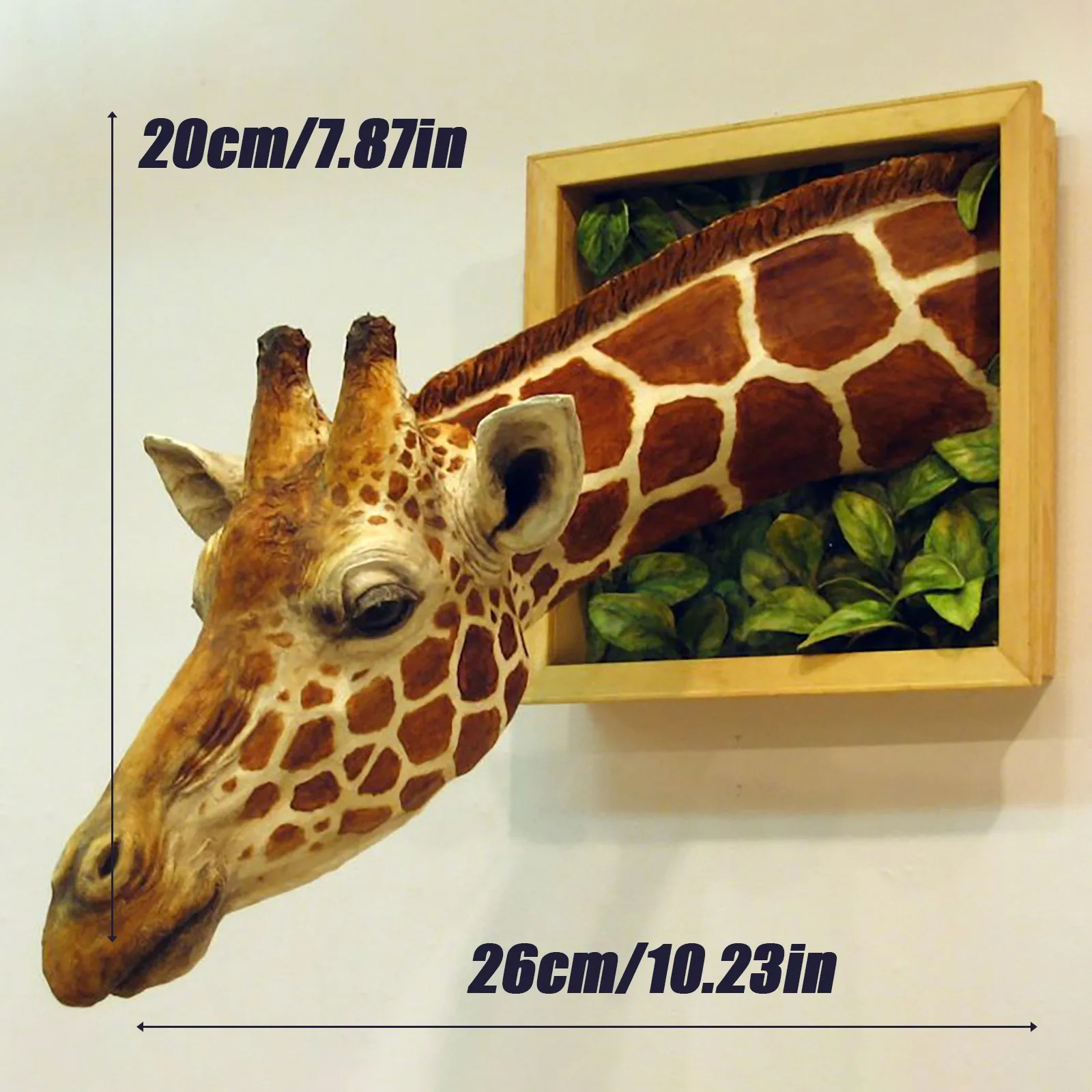 Giraffe Head Wall Hanging Decorations 3d Wall Mounted Giraffe Sculpture Wall Art Life-like Animal Statue Ornaments For Home 240708