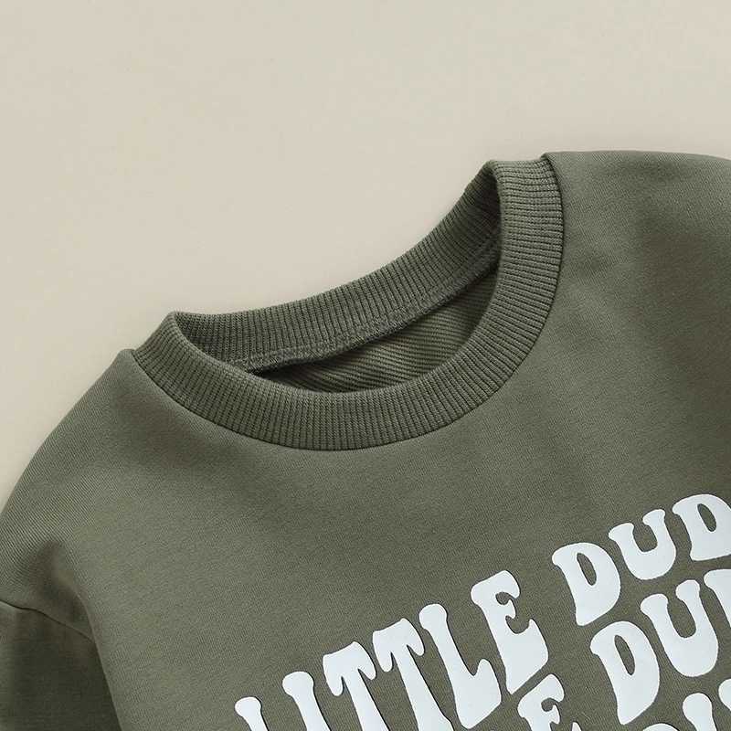 Clothing Sets 2023-09-09 Lioraitiin 0-3Y Baby Boy 2Pcs Fall Outfits Long Sleeve Letter Print Pullover + Pocket Pants Set Toddler Clothes