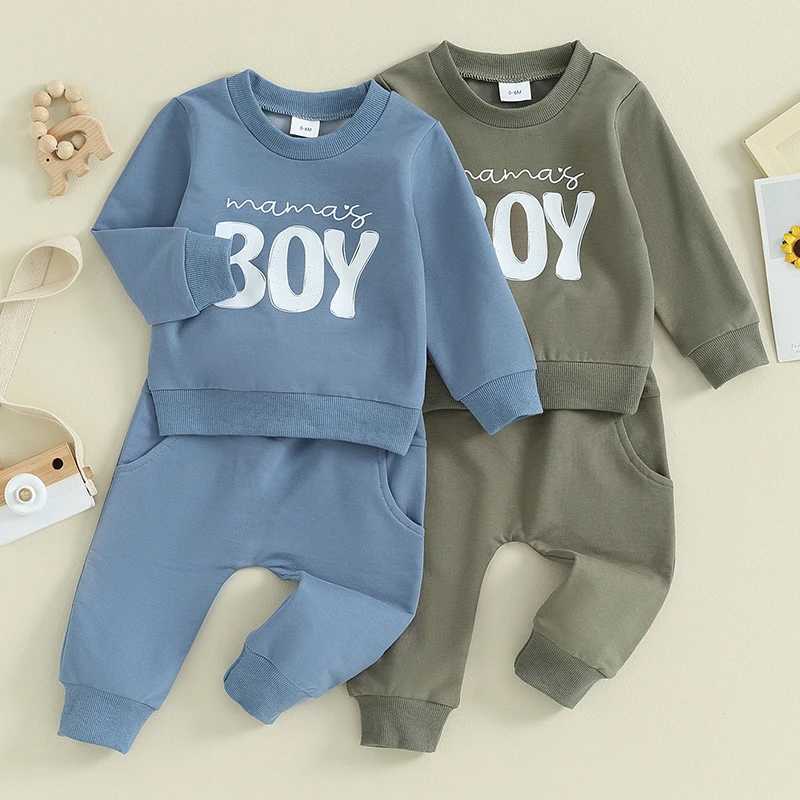 Clothing Sets 2023-09-19 Lioraitiin 0-3Y Newborn Baby Boy Outfit Bro Long Sleeve Sweatshirts Jogger Set Infant Boys Fall Winter 2PCS Clothes