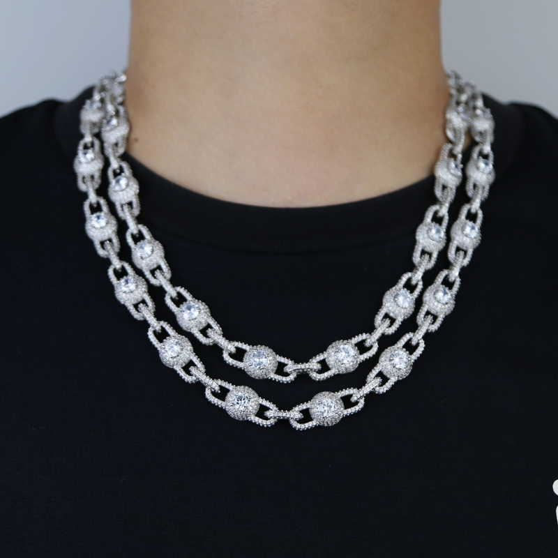 Iced Out Cuban k Chain Necklace | 5A CZ Bg Full Paved Rock Punk Hip Hop Jewelry