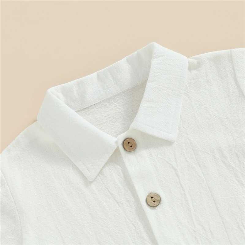 Clothing Sets 2Pcs Toddler Kid Boys Summer Outfits Short Sleeve Button Down Lapel Shirt + Shorts Set Baby Clothes Boys Clothing Suit