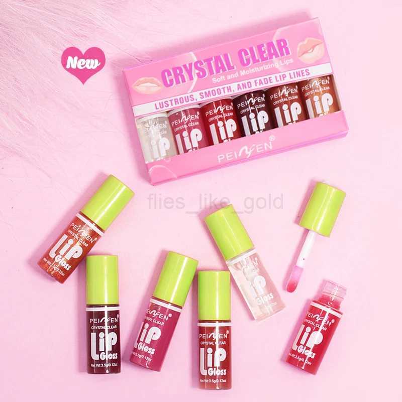 6PCS Moisturizing Lip Gloss Transparent Lip Oil Hydrating Lip Glaze Lip Plumper Hydrating Make Up Liquid Lipstick Set Cosmetics zxx240715