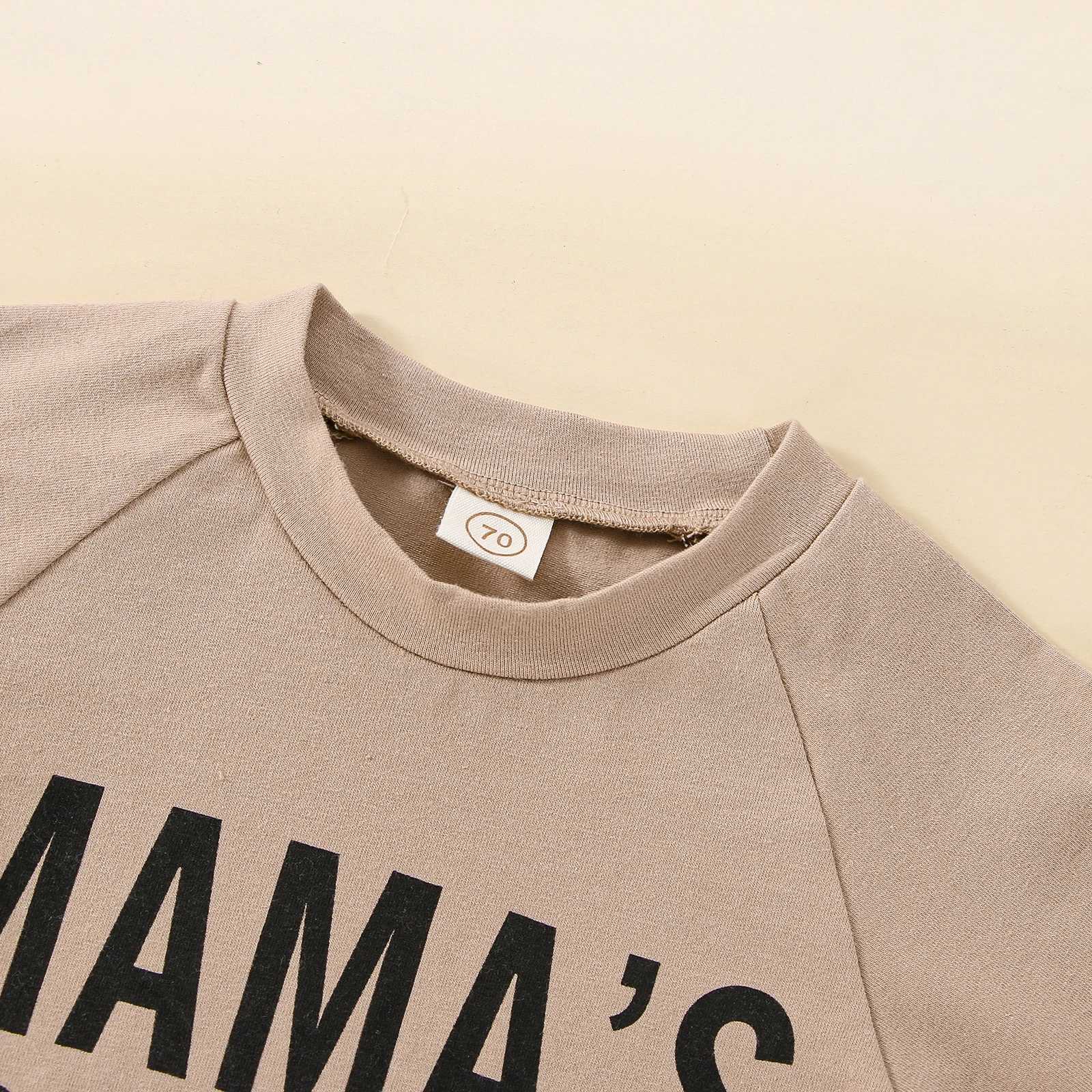 Clothing Sets 2022-08-29 Lioraitiin 0-3Years 2Pcs Baby Boys Casual Outfit Letter Print Long Sleeve Sweatshirt Elastic Waist Pants Set