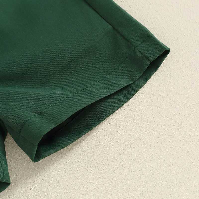 Clothing Sets 2024-05-17 Lioraitiin Toddler Boys Summer Outfits Bowtie Tractor Print Turn-Down Collar Short Sleeve Shirts Tops Shorts 2Pcs Set