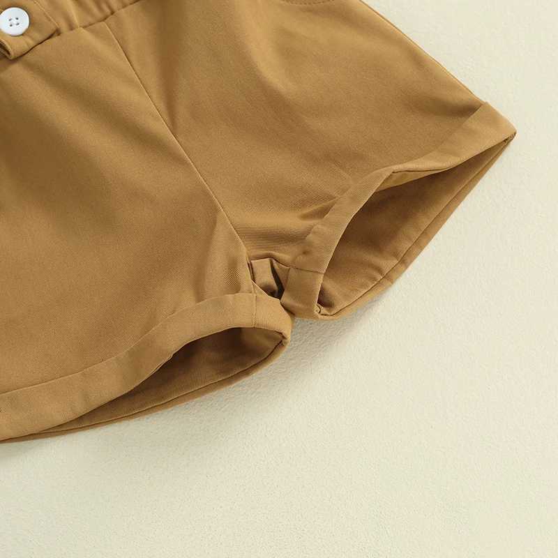 Clothing Sets Toddler Infant Baby Boy Clothes Sets Short Sleeve Lapel Button Romper + Suspender Shorts Summer Gentleman Outifts Clothing